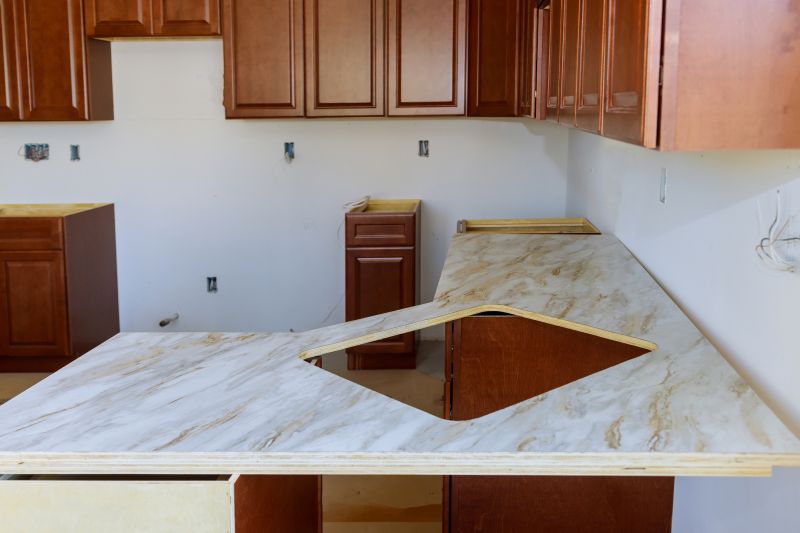 Cement Countertop Installation detail