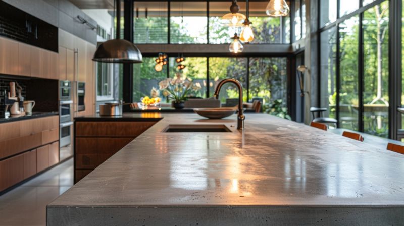Concrete Countertop Pouring detail