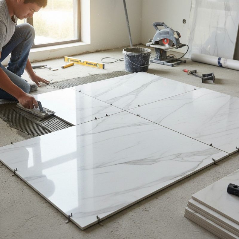 Marble Slab Installation detail