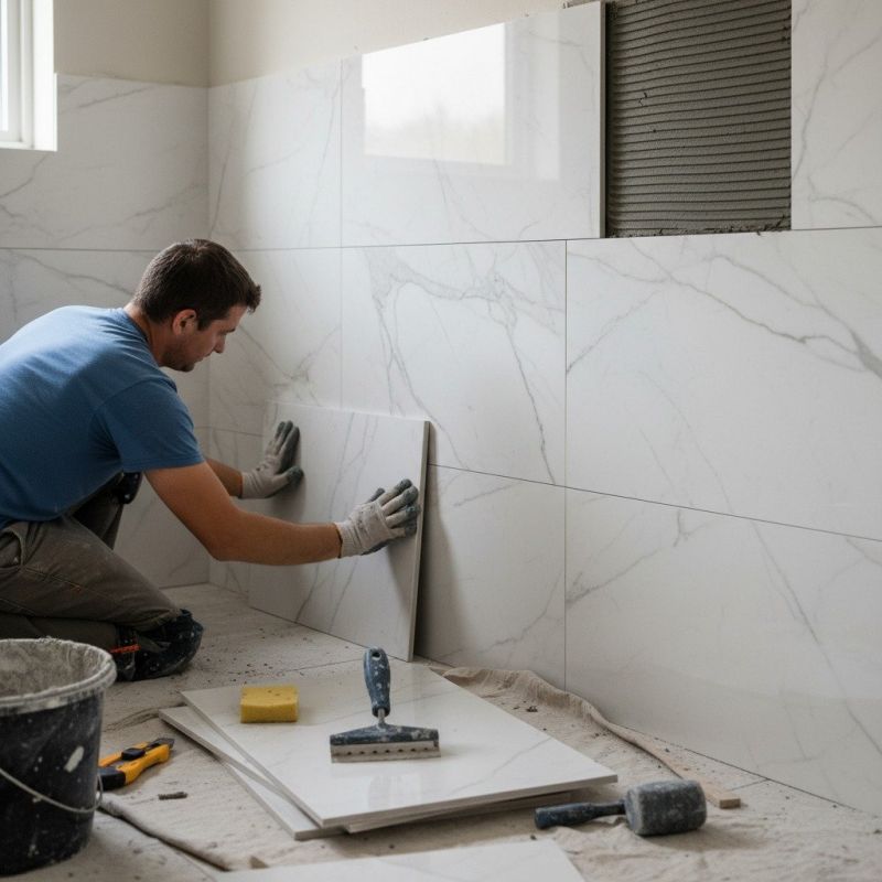 Marble Slab Installation detail